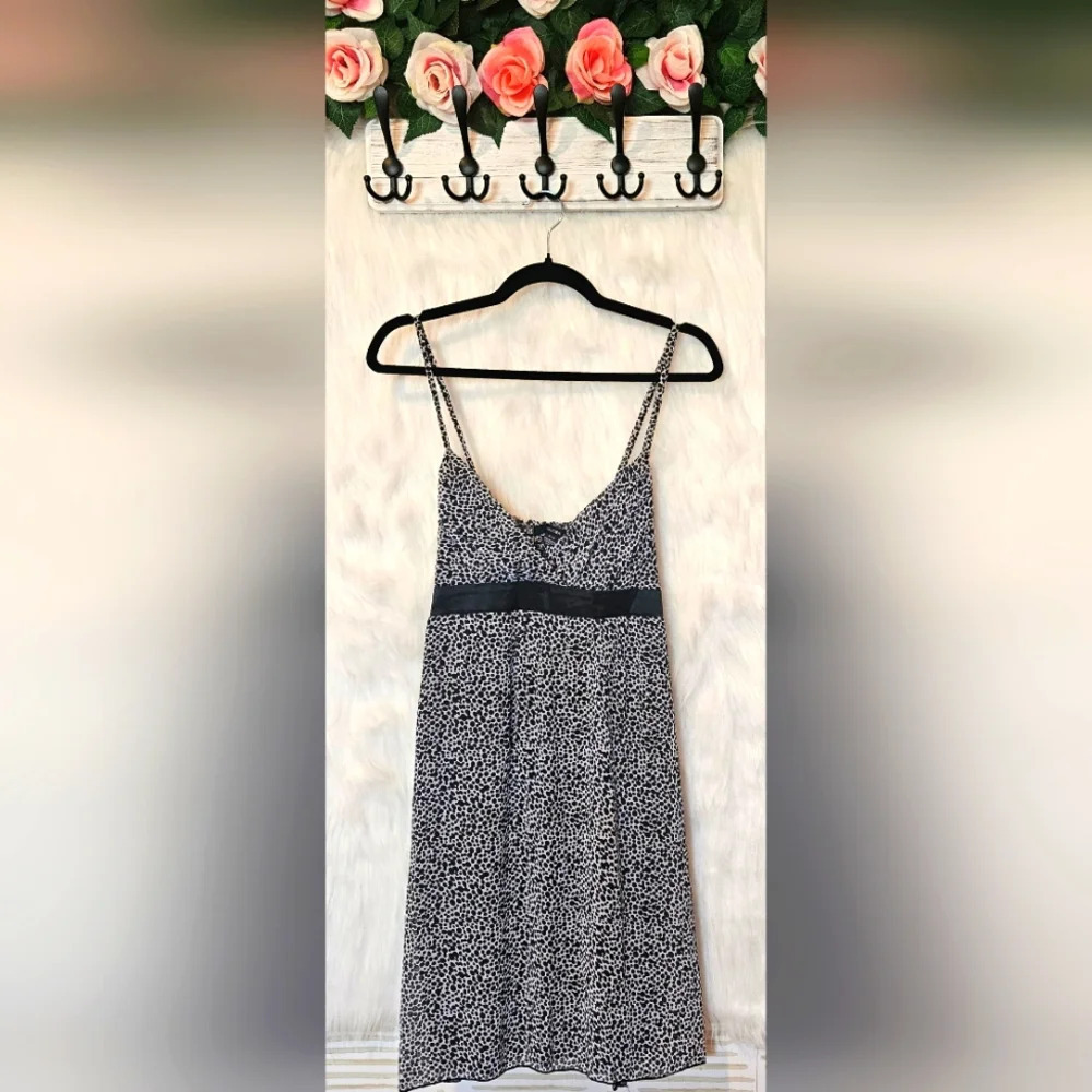 Majora Polka Dot Print Cross Chest Mini Dress NWOT